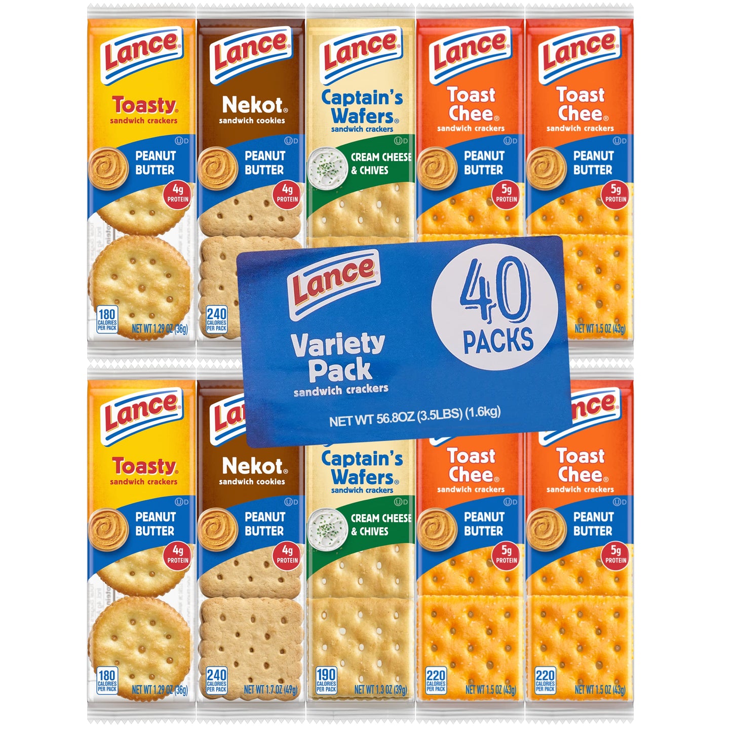 Lance Sandwich Cracker Variety Pack (40 Count)