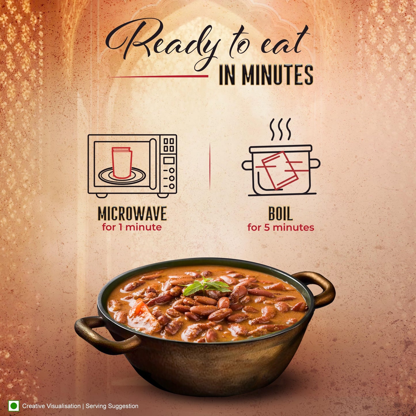 Kitchens Of India Rajma Masala – Red Kidney Beans Curry, 10 Ounces (Pack Of 3), Gourmet Ready To Eat Authentic Vegetarian Indian Food, Gluten-Free
