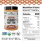Just About Foods Organic Keto Peanut Butter, Crunchy, Gluten-Free, No Sugar Added, 16 oz, Palm Oil Free, Unsweetened Peanut Spread
