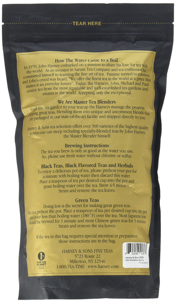 Harney & Sons Green Hot Cinnamon Spice Tea - 16 oz Loose Leaf Tea, Model COMINHKG119096