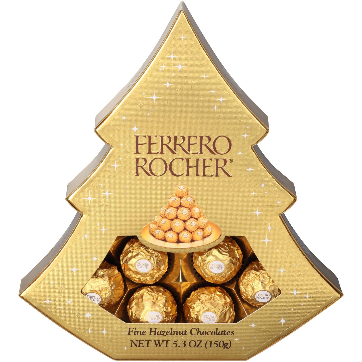 Ferrero Rocher, 12 Count, Enhanced Gourmet Milk Chocolate Hazelnut, Luxury Chocolate Holiday Gift, Individually Wrapped, 5.3 Oz