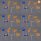 36 Pcs Class Of 2025 Graduation Cupcake Toppers, Orange & Blue Glitter Double-Sided Grad Cap Cake Picks For Party Supplies, 2025