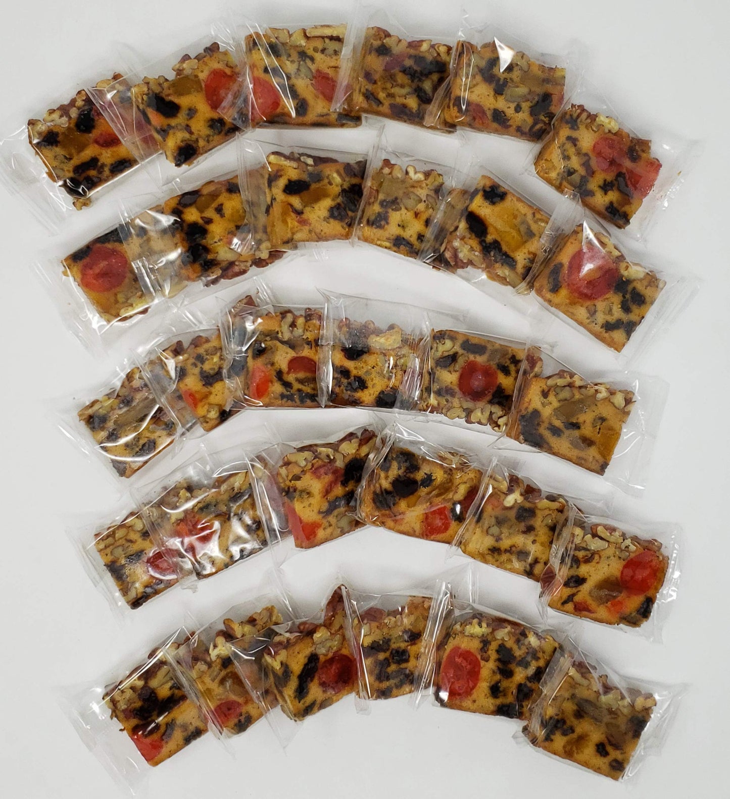 Jane Parker Fruitcake - Bourbon & Rum Fruit Cake, 30 Individually Wrapped Slices, 0.8 Ounce Each, Holiday Treat