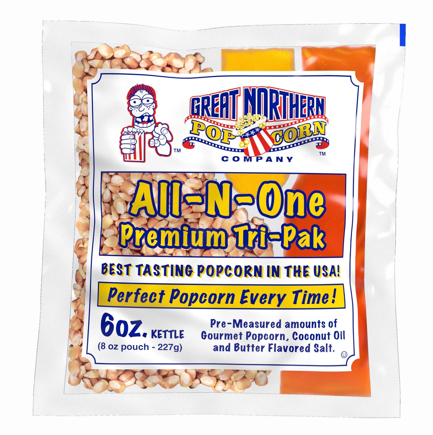 Great Northern Popcorn 6oz Popcorn Machine Packets - Movie Theater Style Kernels, Salt & Oil, 6 Ounce (Pack of 24)