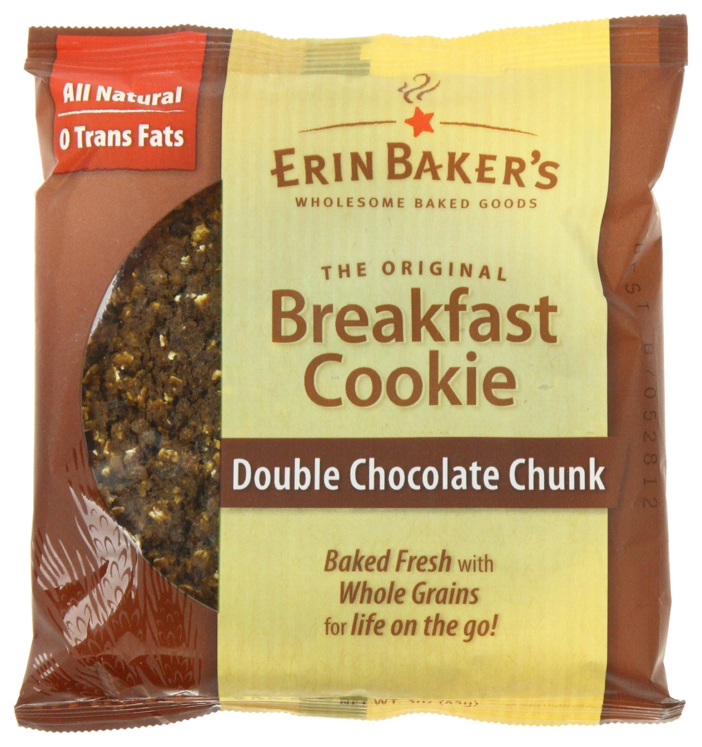 Erin Bakers Double Chocolate Chunk Breakfast Cookies, 3 oz