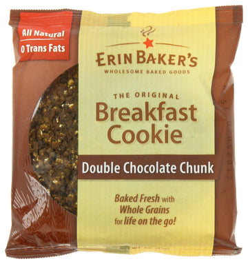 Erin Bakers Double Chocolate Chunk Breakfast Cookies, 3 oz