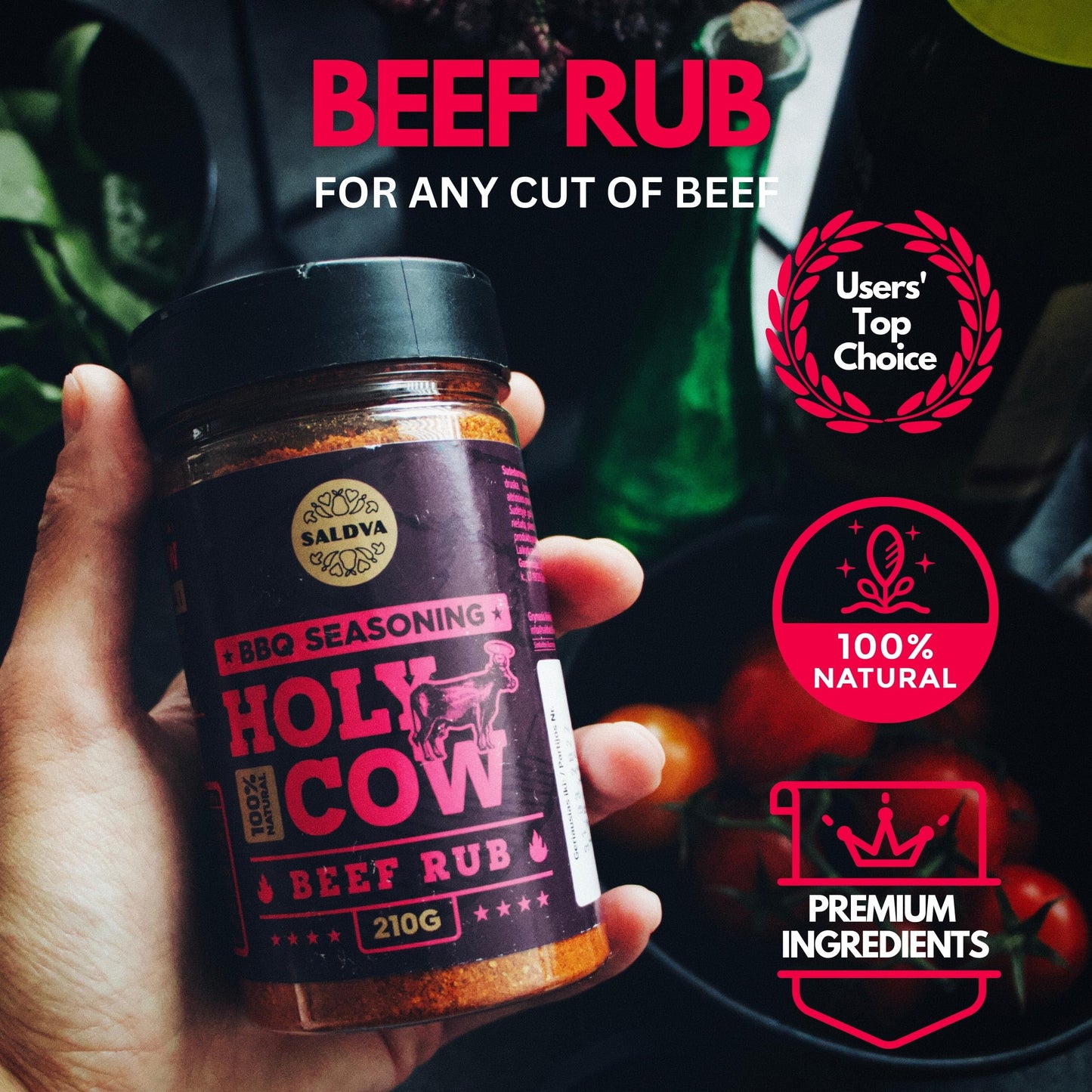 Meat Lovers S Of Enhanced Bbq Seasonings - Holy Cow, Sweet Texas & Adams Ribs Bbq Rubs | Pack Of 3 | 100% Natural | Spice Gift For Foodie