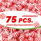 Jumbo Mint Balls Peppermint Hard Candy Bulk - 2 Pounds Approx 75 Pieces of Mini Candy Canes Balls for Christmas Candy Stocking S