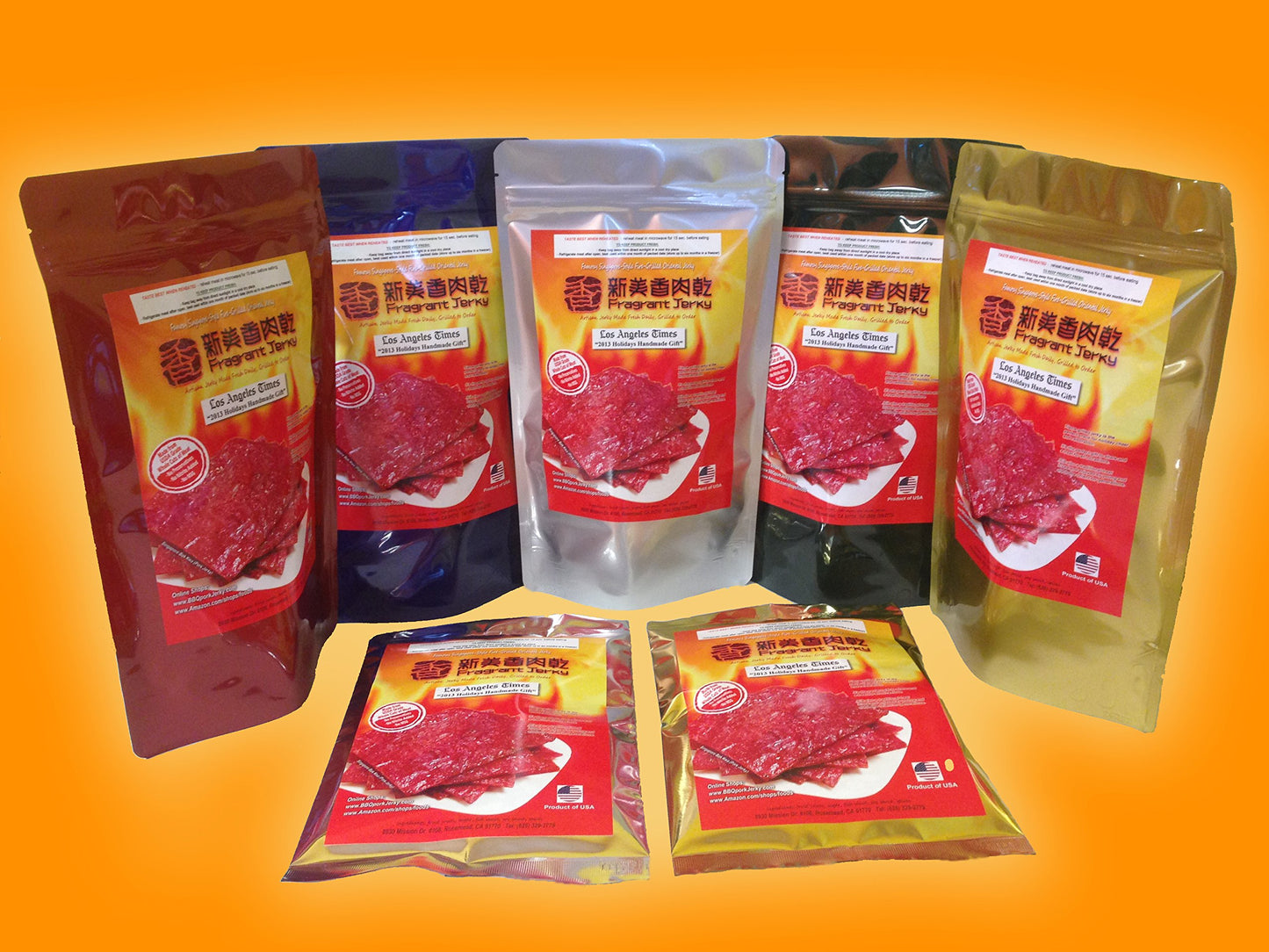 Singapore Street Food, Fire-Grilled Tender Pork Jerky (Original Flavor - Medallion Shaped 8Oz) *Grilled Fresh To Your Order *Shi