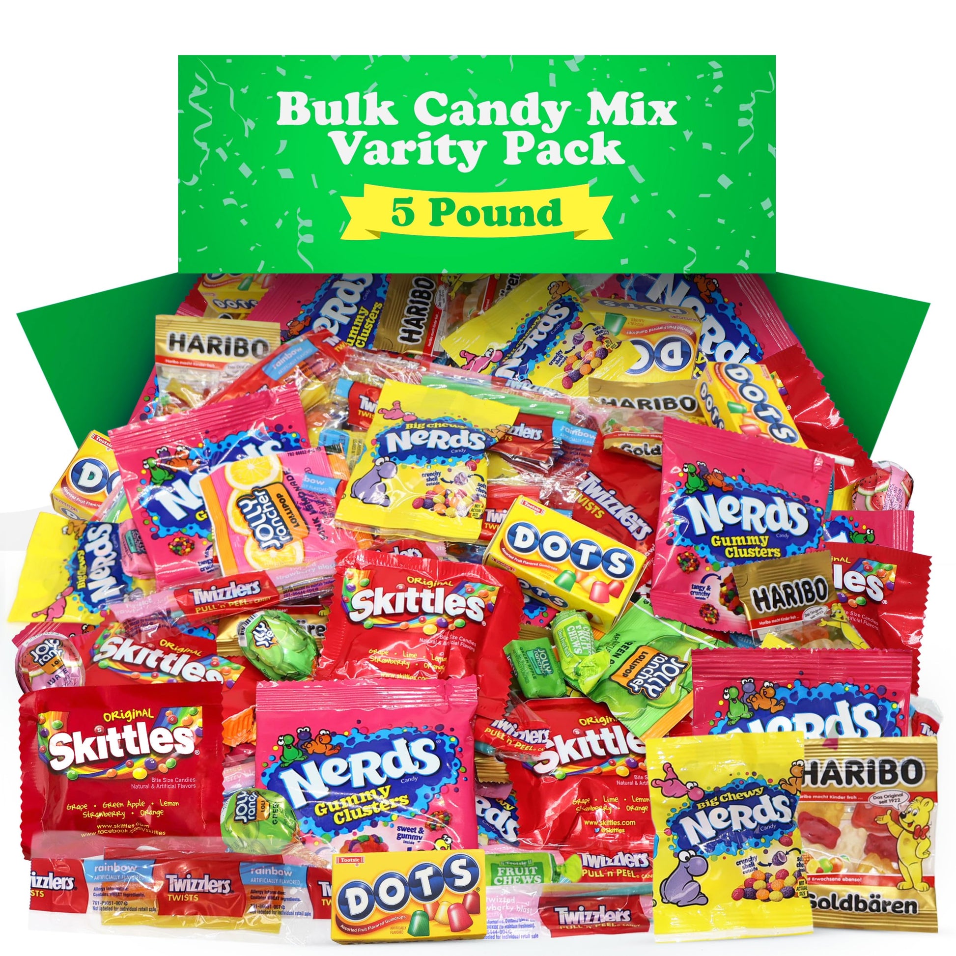 Bulk Candy Variety Pack 5 Pound - Individually Wrapped Assorted Candies For Pinata Fillers, Birthday Parties Schools & Treats - 