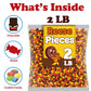 Partypom Reeses Pieces Caramel Peanut Butter Candy, 2 Lbs, Crunchy Shell, Fall Colors for Baking and Desserts