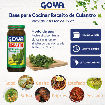 Goya Recaito Culantro Cooking Base 12oz (Pack of 02)