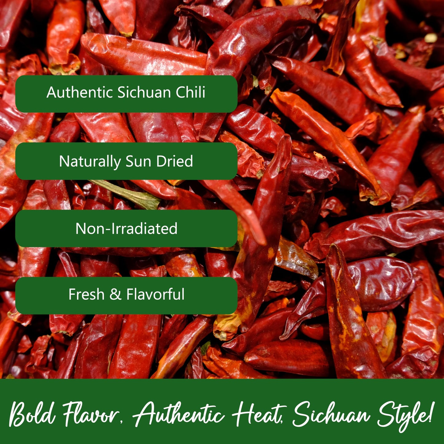 Npg Dried Sichuan Red Chili Peppers Whole 5 Pound, Medium Hot, Capsicum Annuum Used In Mexican, Chinese, Thai Dishes, Premium Sz