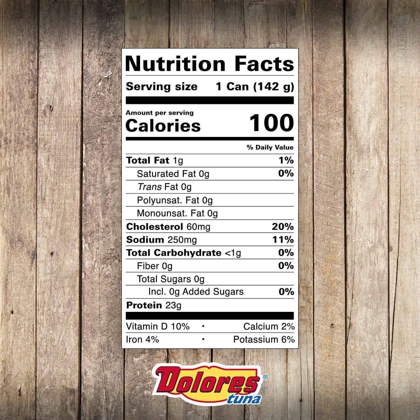 Dolores Tuna Chunk Light Yellowfin Tuna in Water  5oz Canned Tuna (Pack of 24)