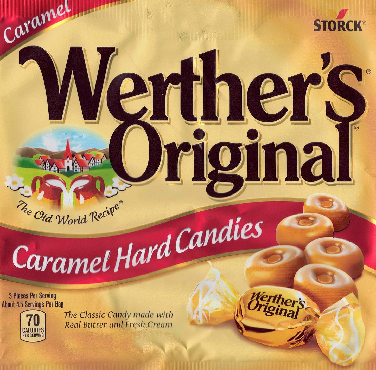 Bulk Werthers Original Hard Candy | Bulk Candy Individually Wrapped | Werthers Caramel Candy | 1 Lb Individual Flavor Bag | Ships In An Aromatik™ Resealable Pouch (Orginal Caramel)
