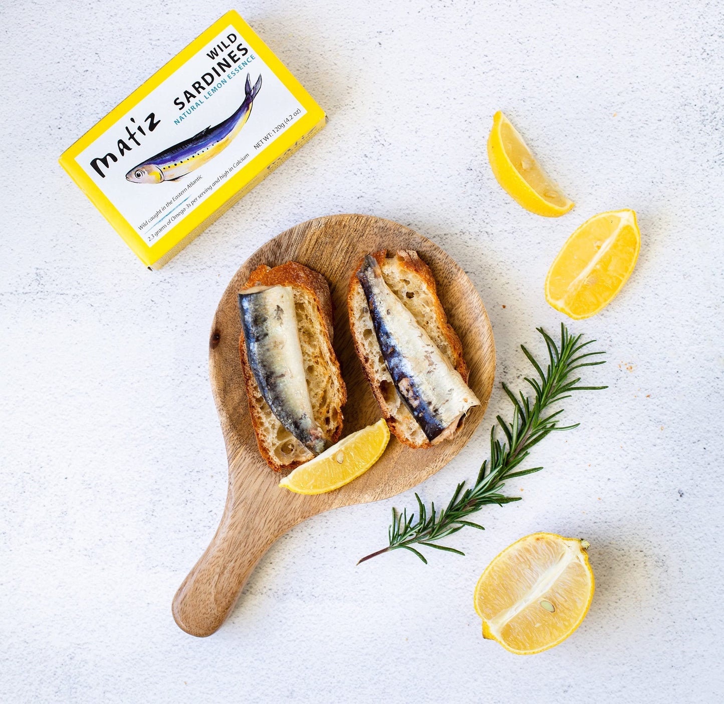 Matiz Espaa Wild Caught Sardines with Natural Lemon Essence (4.2 oz.) Keto and Paleo Friendly (4.2 Ounce (Pack of 12))