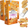 Nonnis Almond Thin Cookies - 3-Pack Papaya & Passionfruit - Kosher Biscotti - 4.4 oz Individually Wrapped Cookies