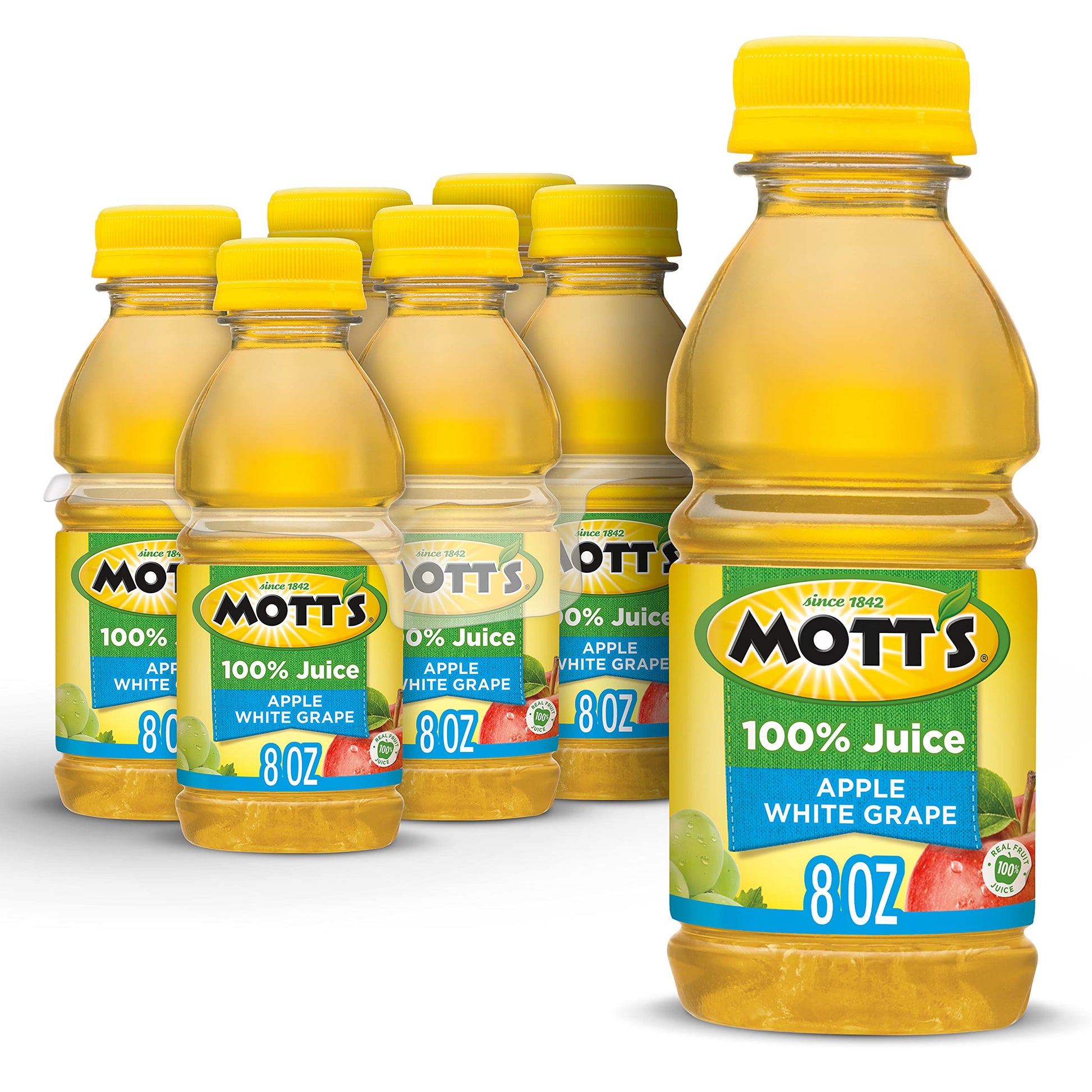 Motts 100% Apple White G Juice  8 fl oz bottles  6 pack