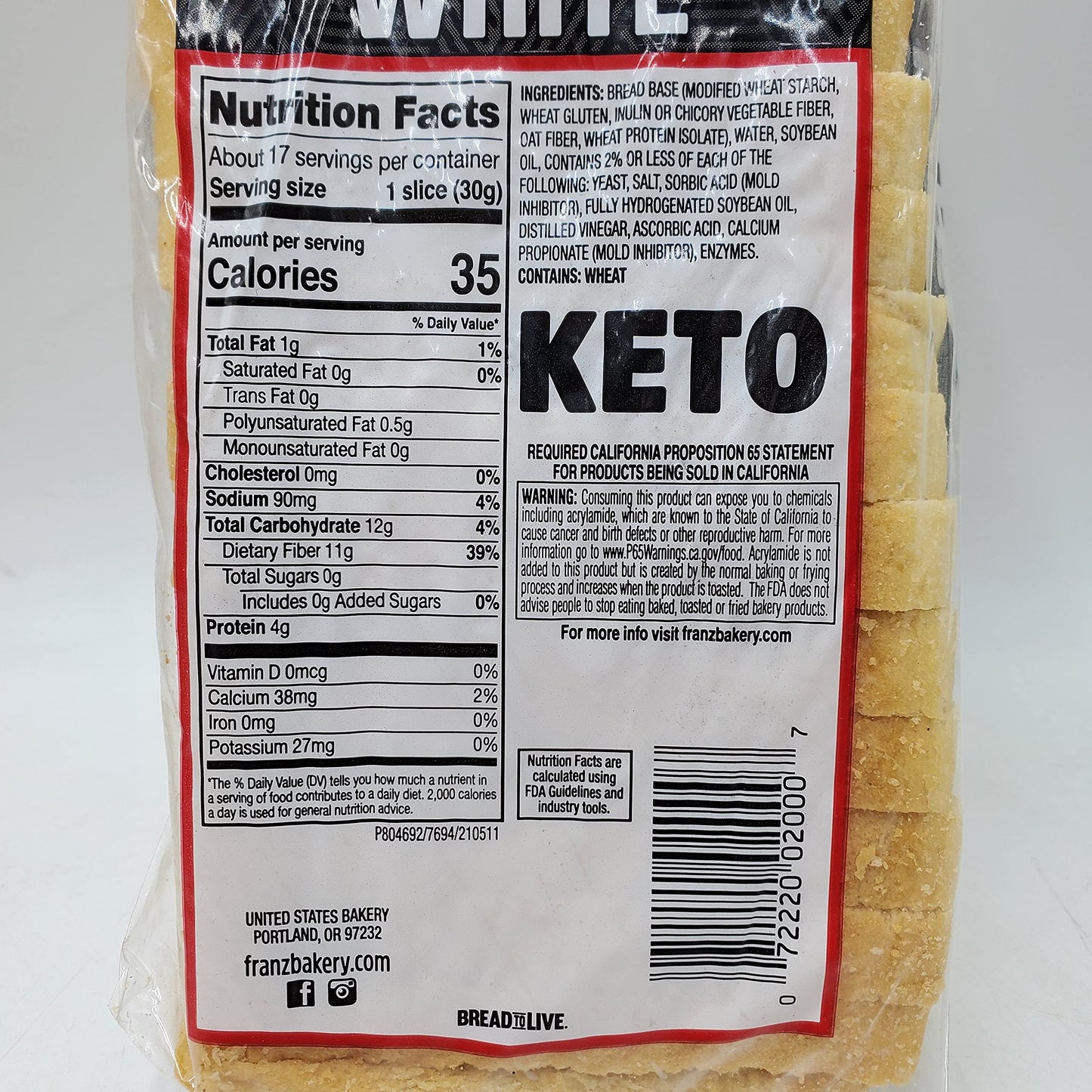 Keto Bread, 0 (Zero) Net Carbs Per Serving, 3 Loaves For Your Keto Diet