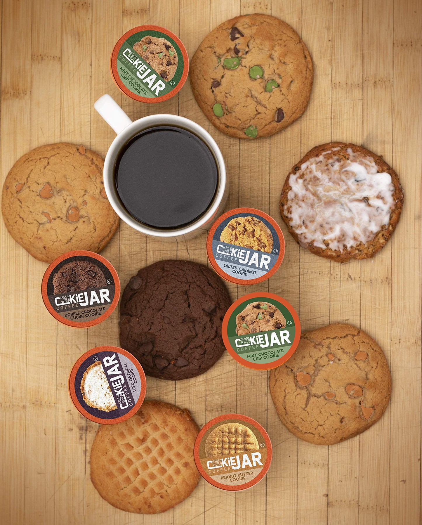 Cookie Jar Assorted Flavored Coffee Pods, 40 Count Variety Pack for Keurig K Cup malt-inspired, Two Rivers Coffee
