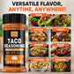 Taco Seasoning Mix Cheddar Cheese Powder - Gluten Free & Low Sodium Mild Cheesy Mexican Seasoning Blend For Taco Tuesday Night.