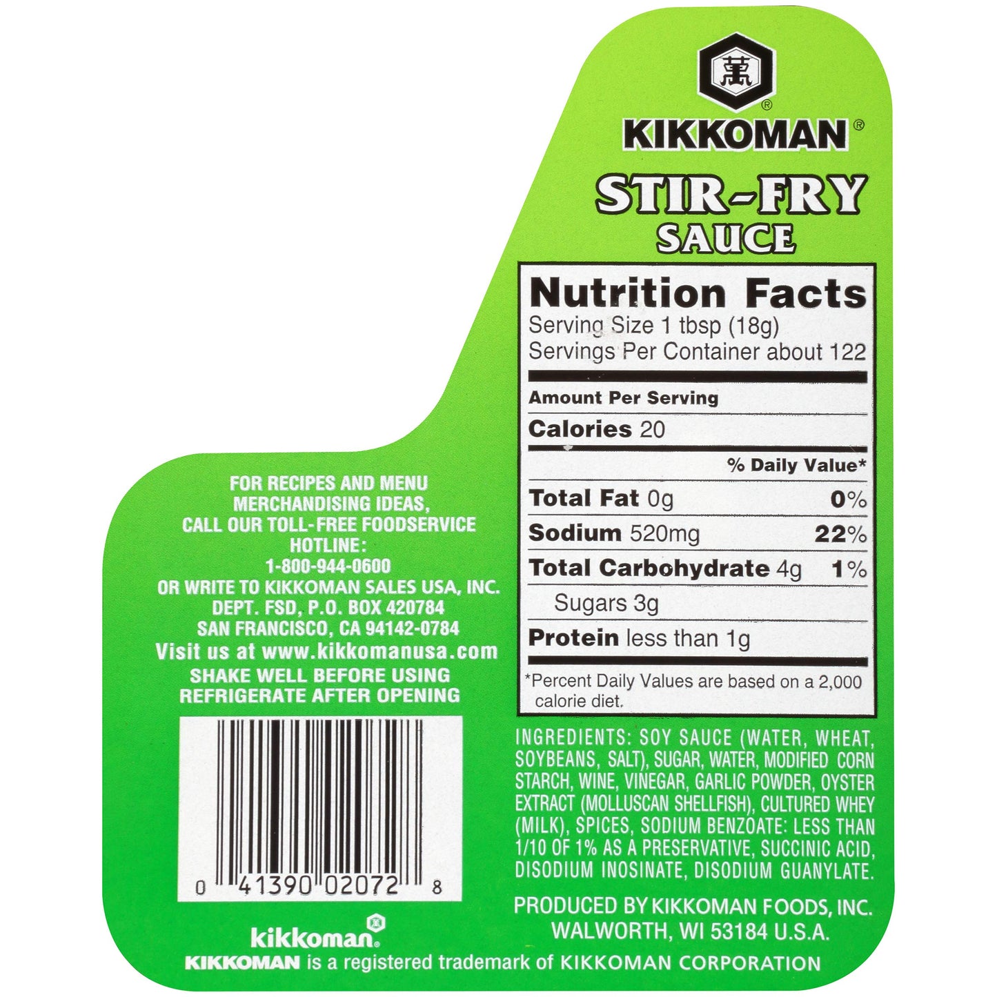 Kikkoman Preservative Free Stir Fry Sauce - Classic Flavor - 4.8 lbs - Sealed Plastic Bottle - Model 2072