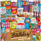 CRAVEBOX Birthday Celebration Care Package - 50 Count Snack Assortment Box for Kids, Teens, and College Students