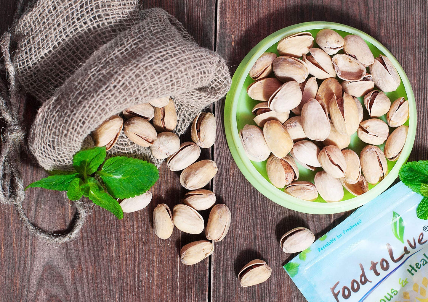 Food To Live Organic Pistachios, 8 Ounces In Shell, Dry Roasted With Sea Salt, Non-Gmo, Kosher, Vegan, Bulk