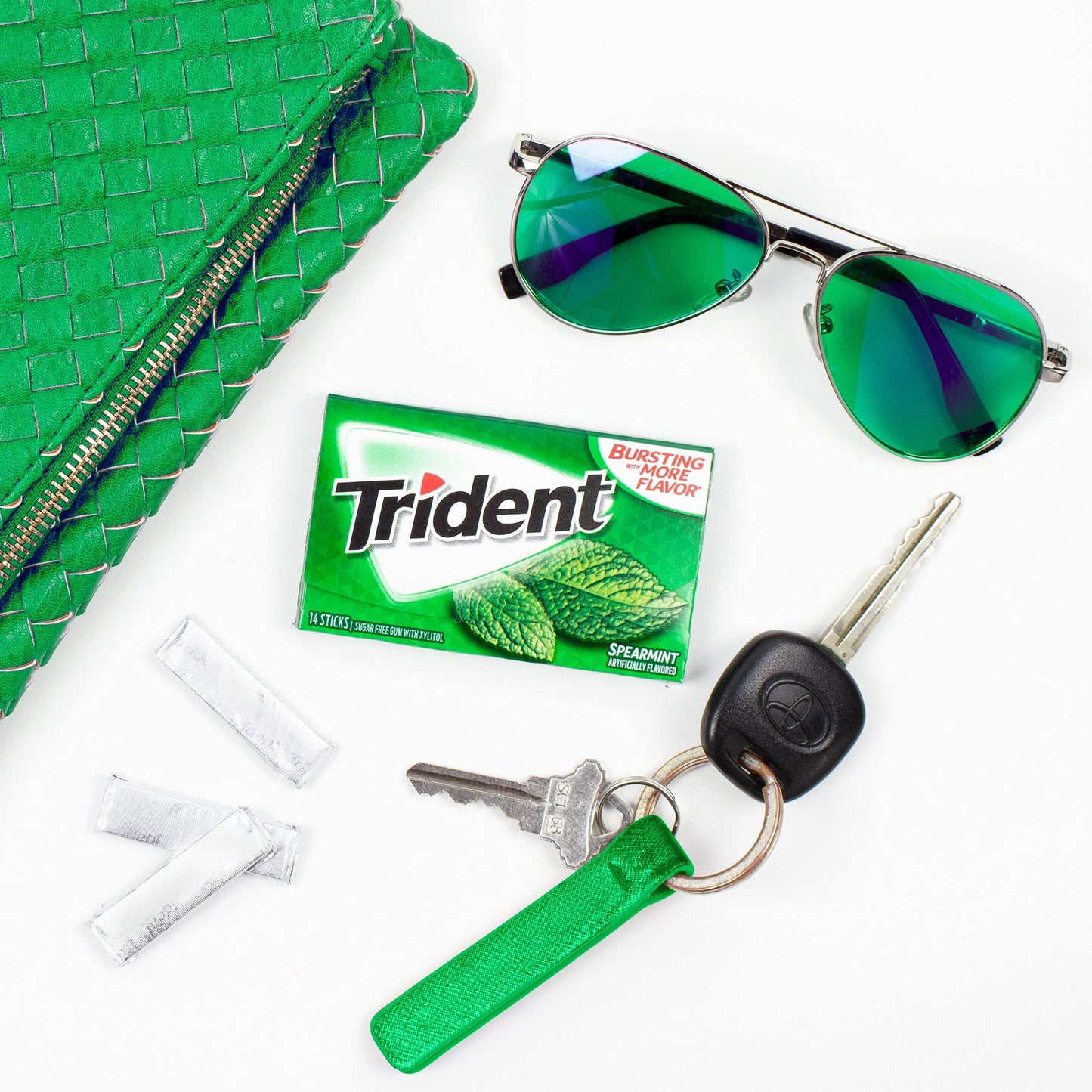 Trident Spearmint Sugar Free Gum, 6 Packs Of 14 Pieces (42 Total Pieces)