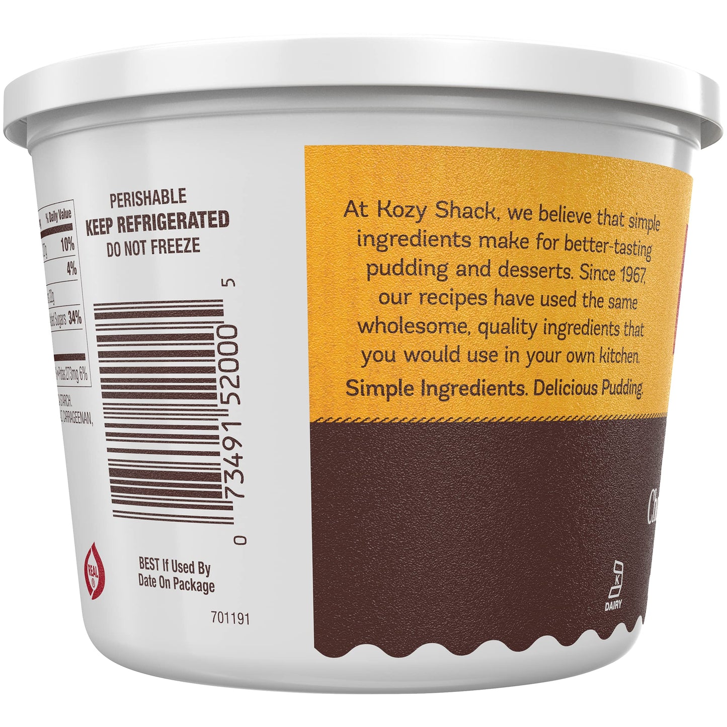 Kozy Shack Original Recipe Chocolate Pudding, 22 oz Tub