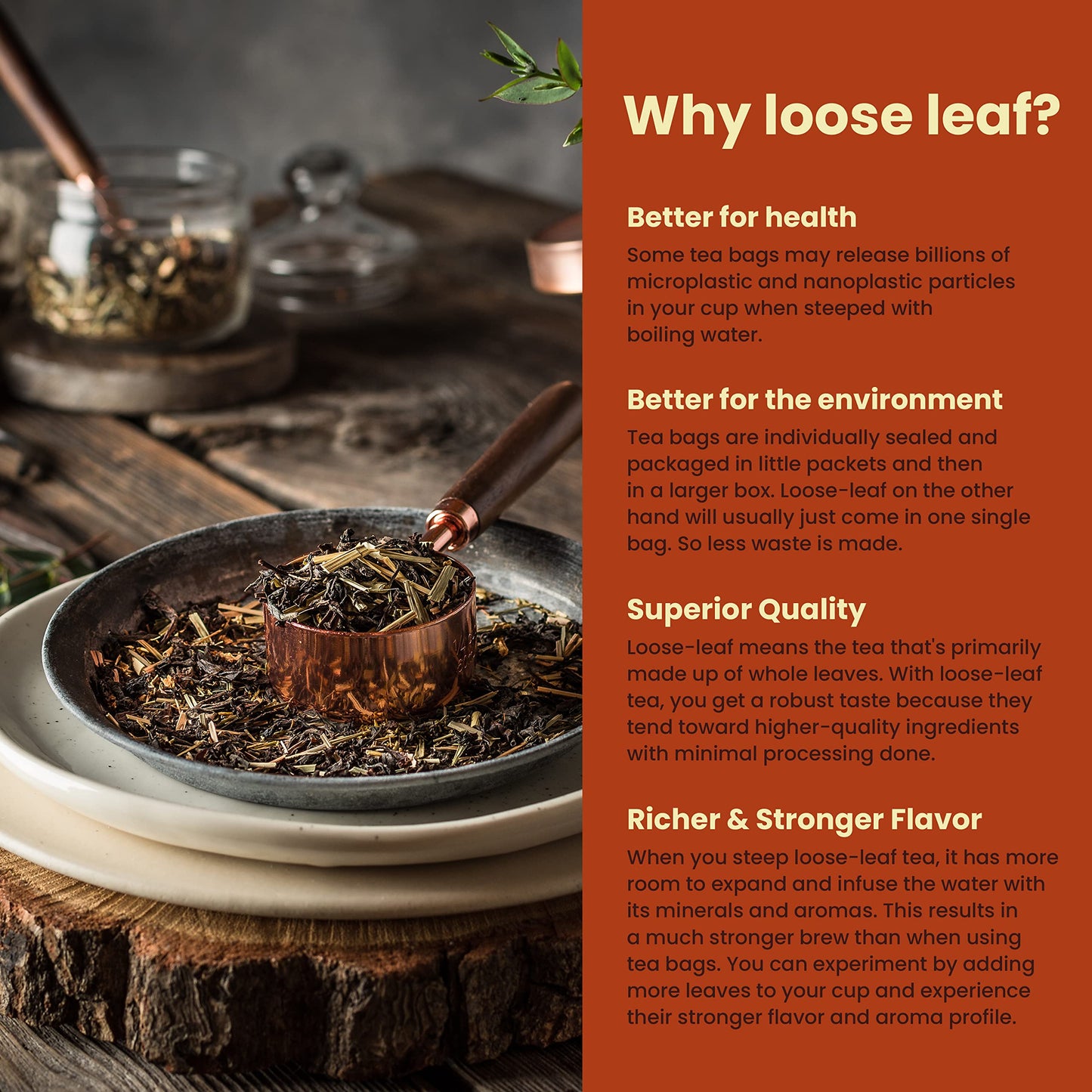 Gardenika Organic Black Loose Leaf Tea With Lemon Essence And Green Rooibos - Natural, Zesty, Citrus-Based Indian Herbs - Kosher