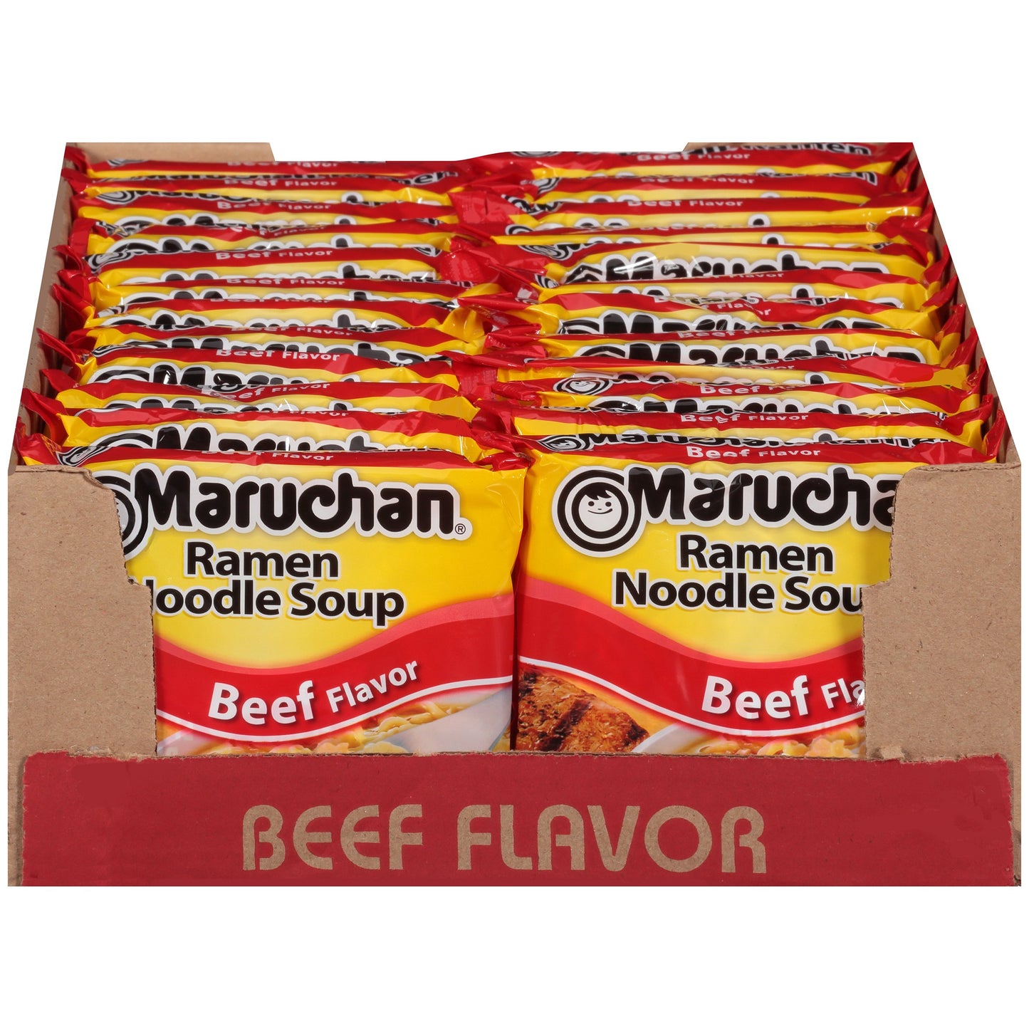 Maruchan Ramen Beef, Instant Ramen Noodles, Ready To Eat Meals, 3 Oz, 24 Count