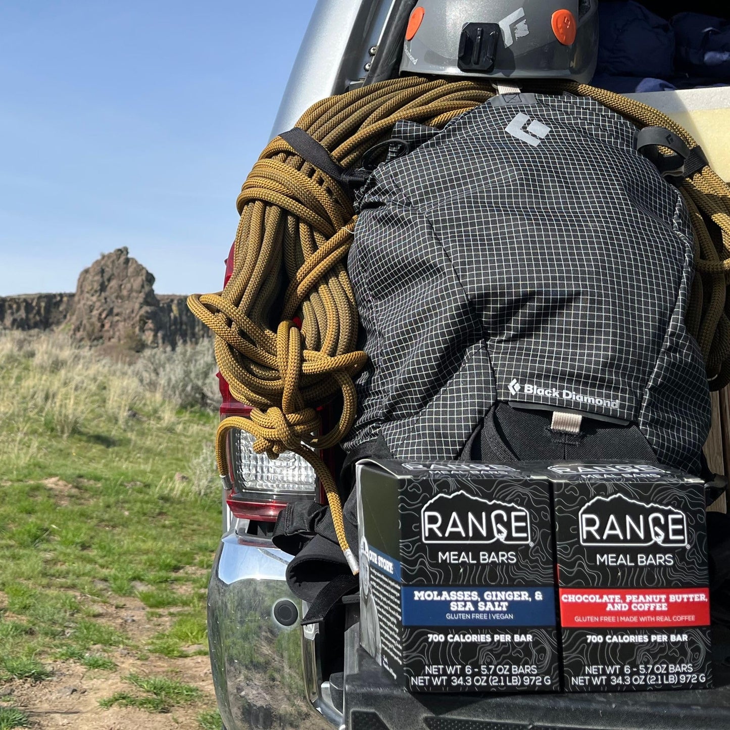 Range Meal Bar - High Calorie Meal Replacement Bars - Gluten Free Bars - Backpacking Meals - 6 Pack (Chocolate, Peanut Butter And Coffee)