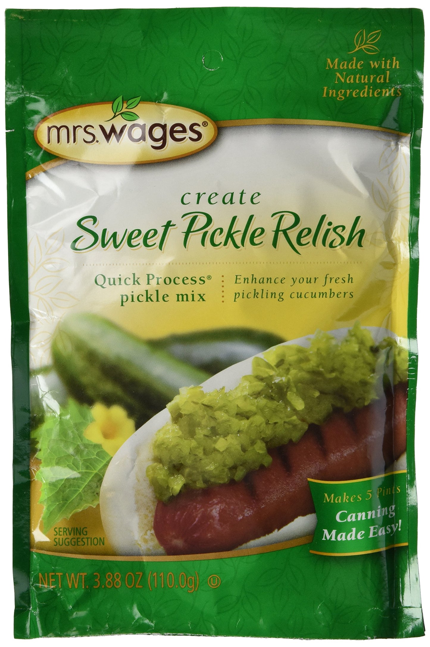 Precision Foods Mrs. Wages Quick Process Sweet Pickle Relish Mix, 3.88 Ounce