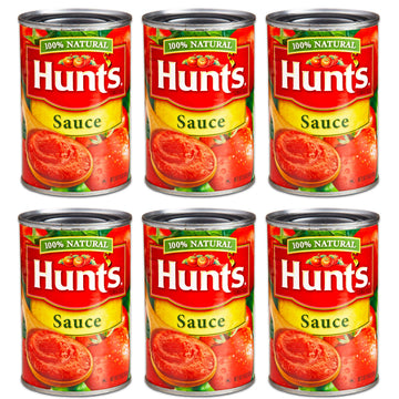 Hunts 100% Natural Tomato Sauce, 15 Ounce - 6 Pack