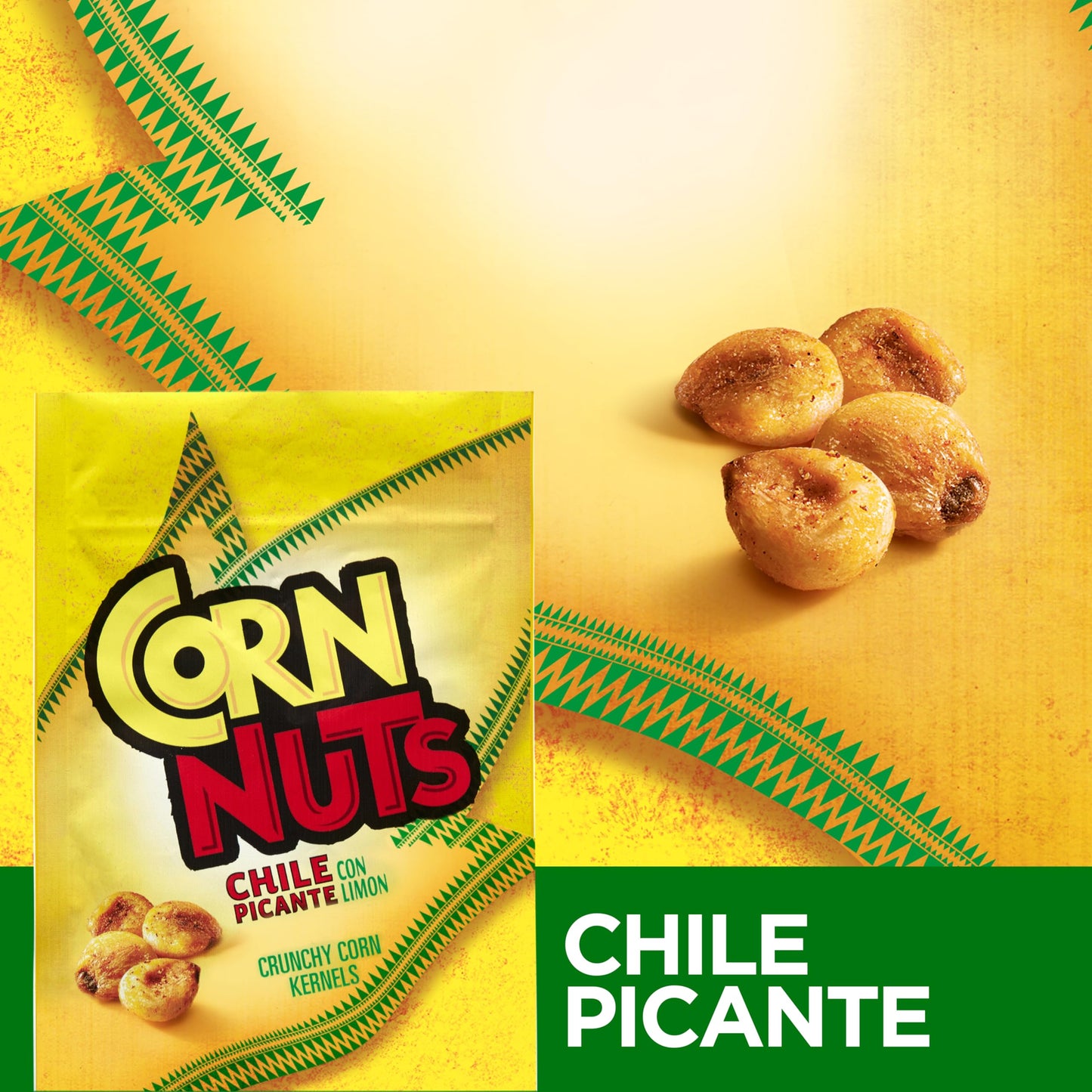 Corn Nuts Chile Picante Con Limon Flavored Corn Kernels, Crunchy Corn Snack, Snack Box, Variety Packs, Food For Adults, 7Oz. (Pa