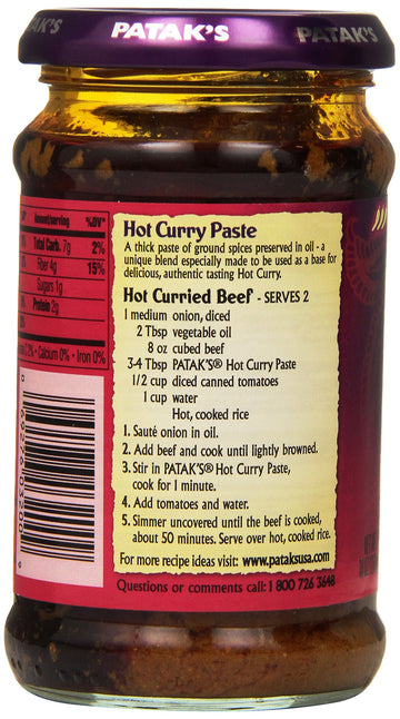 Pataks Curry Paste Extra Hot (10 Oz)