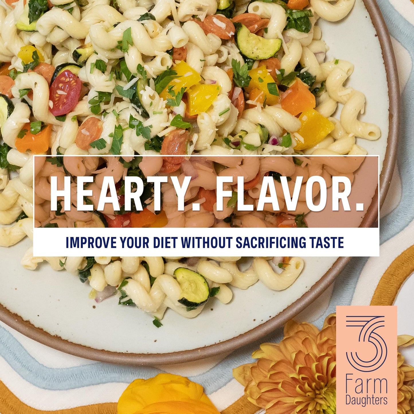 Three Farm Daughters High Fiber Pasta Cavatappi Pack, Low Gi, Non Gmo Cavatappi Pasta Noodles, Low Net Carb, Made In The Usa, 12