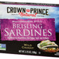 Crown Prince Brisling Sardines, Mediterranean Style, 3.75 Ounce, Pack of 1