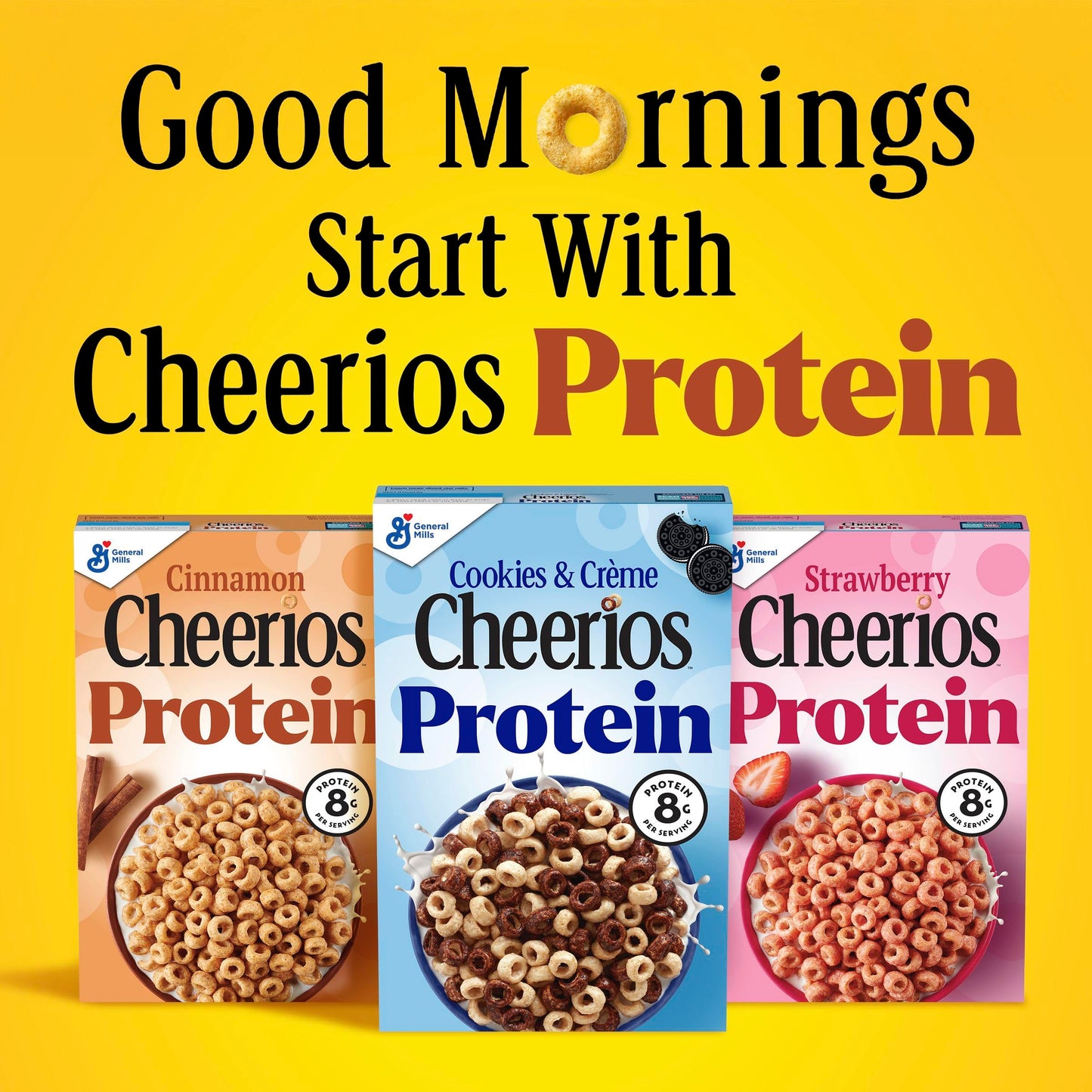Cheerios Protein Cereal, Cookies and Crme, 8g Protein, Large Size, 11.2 oz