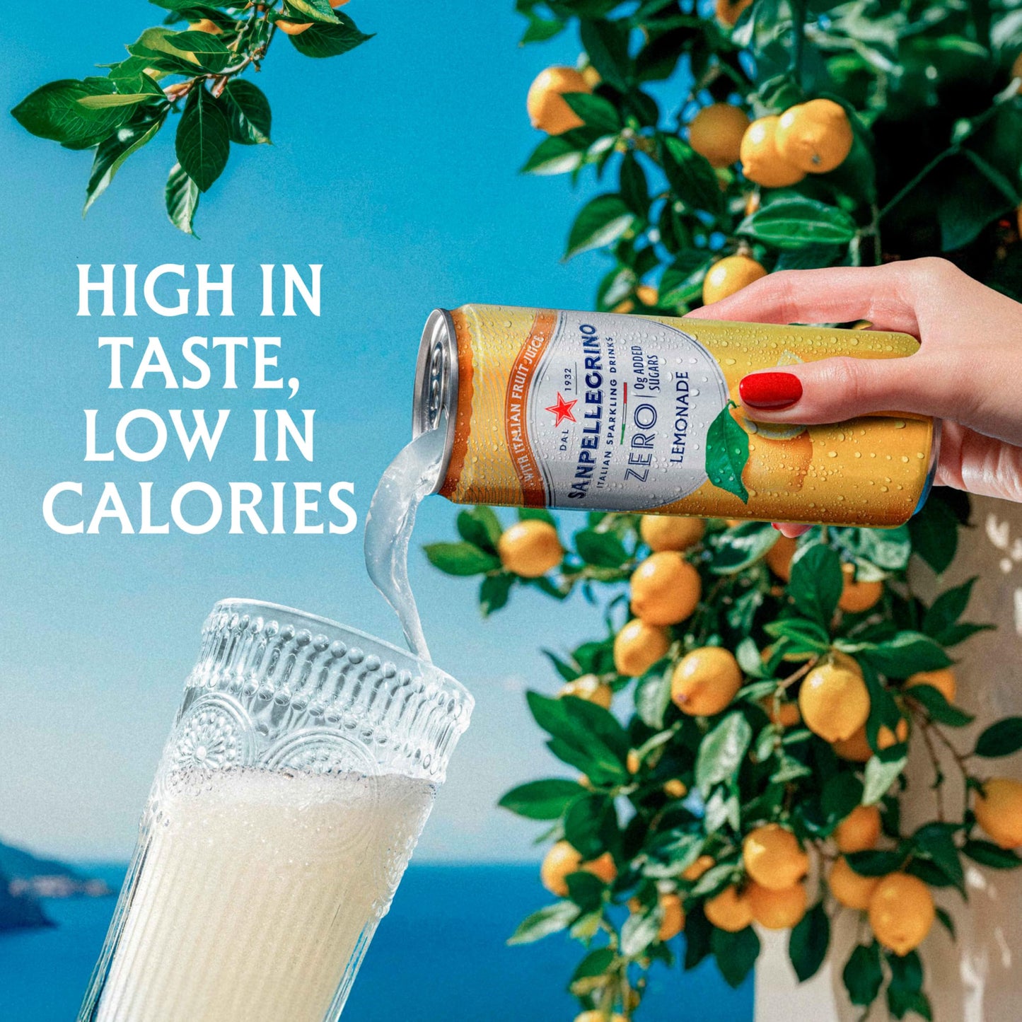Sanpellegrino Zero Grams Added Sugar Italian Sparkling Drinks, Sparkling Fruit Beverage, Made With Natural Flavors, Build Your Own Variety Pack, 12-Pack