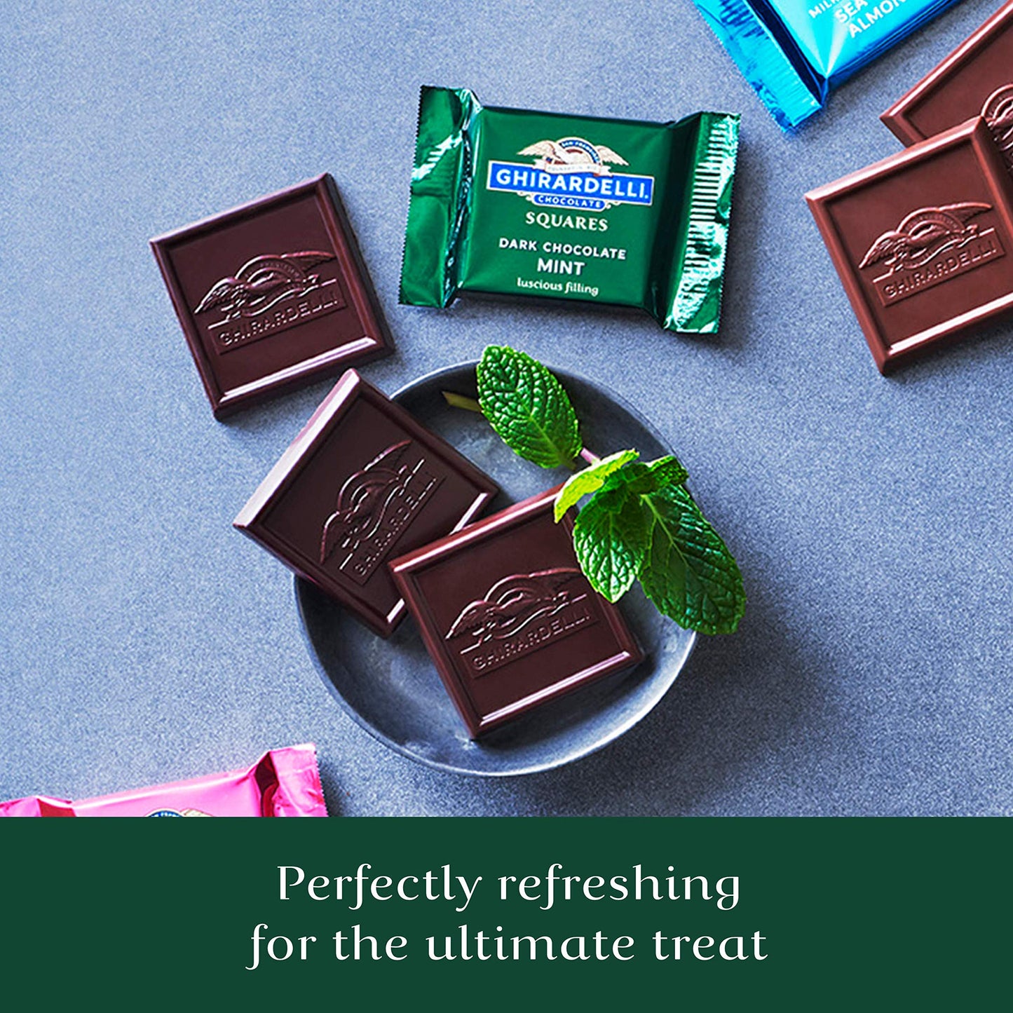 Ghirardelli Choc Sqr Drk Wht Mint, 5.32 Oz