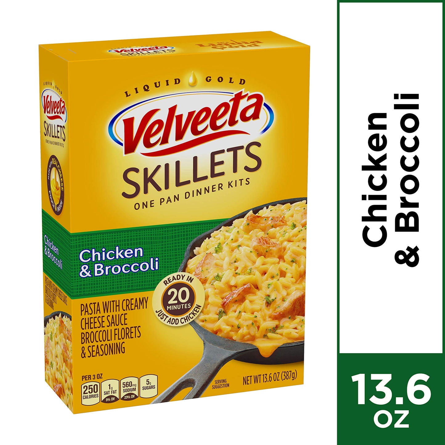 Velveeta Skillets Cheesy Chicken & Broccoli Dinner Kits (13.6 Oz Boxes, Pack Of 6)