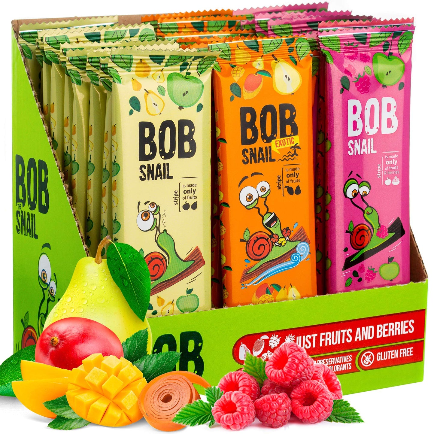 Snacks Variety Pack For Kids Adults - 30 Healthy Fruit Snacks Individual Packs For Kids Adults With Natural Mango Raspberries Pe