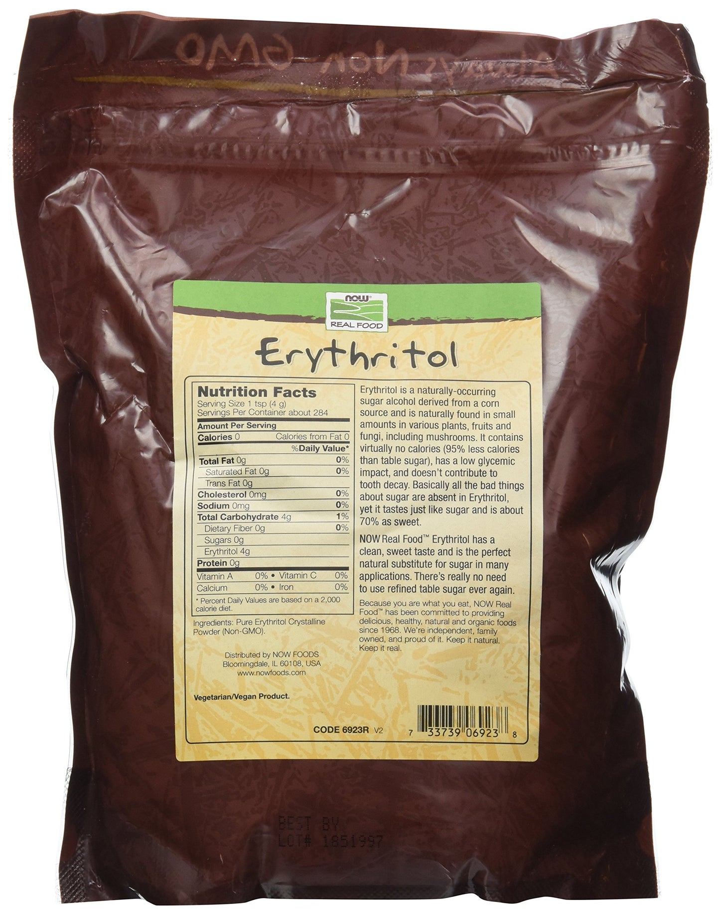 Now Foods Erythritol Natural Sweetener, 40 Ounce (Pack Of 2)