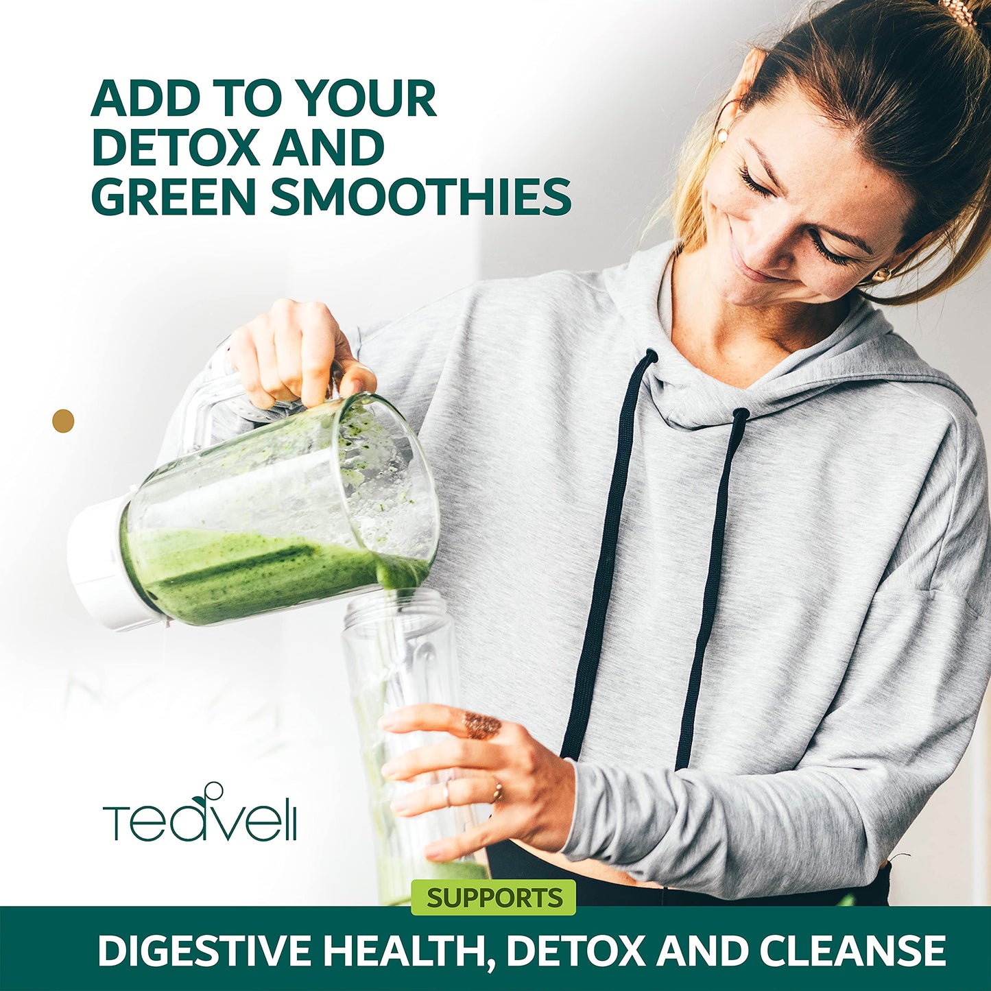 Teaveli Organic Barley Grass Juice Powder - 5.3 oz - Raw Utah Grown Extract for Green Juice