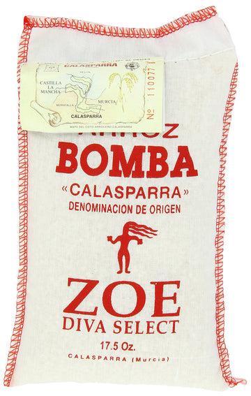 ZOE Diva Select Bomba Rice, 17.5 OZ. bag (Pack of 2)