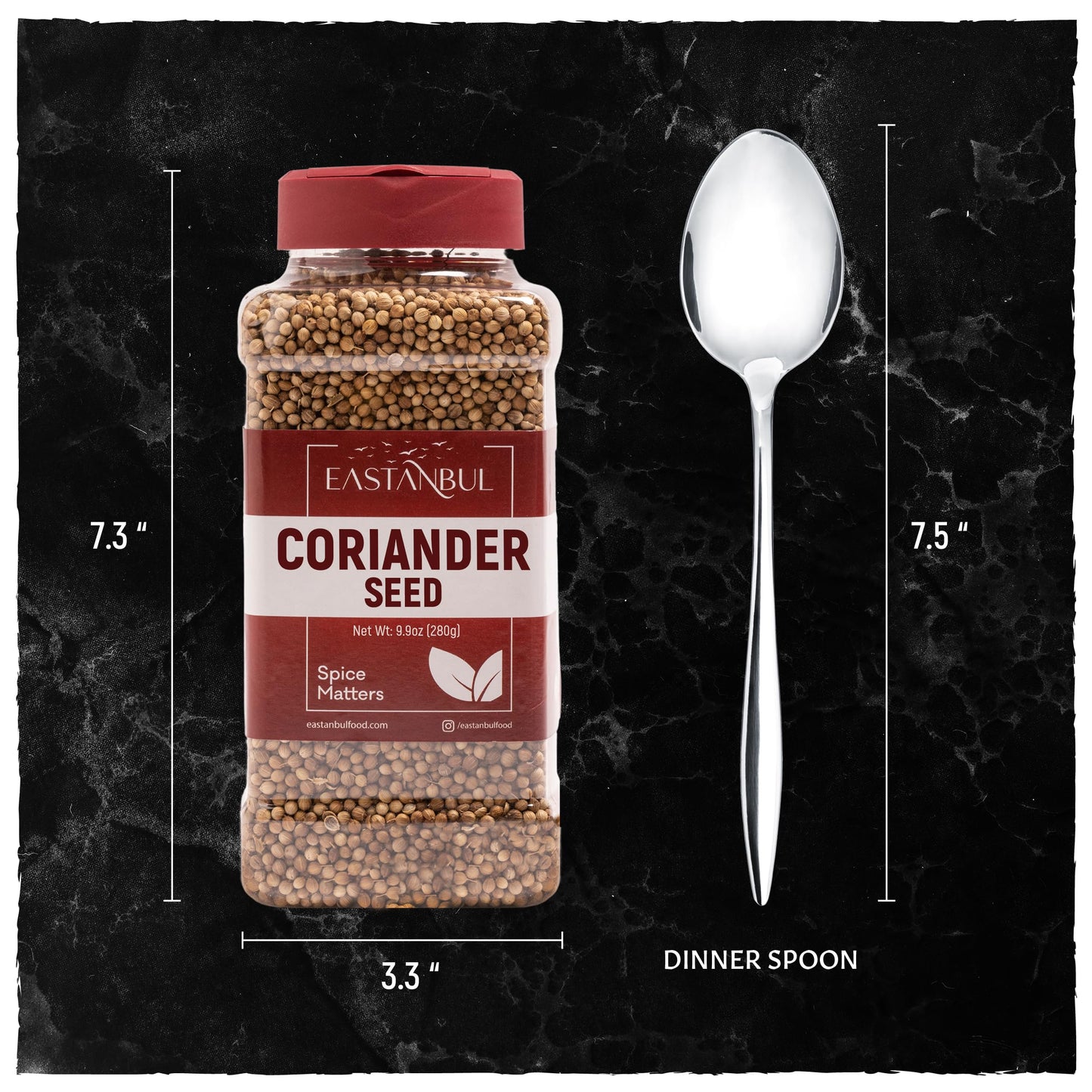 Eastanbul Coriander Seeds Whole 9.9Oz, Cilantra Seeds, Coriander Seed For Cooking, Pickling Spice, Canning, Biltong, Cornbeef Br