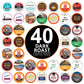 Perfect Samplers Dark Roast Coffee Pod Variety Pack for Keurig - Bold 40 Count