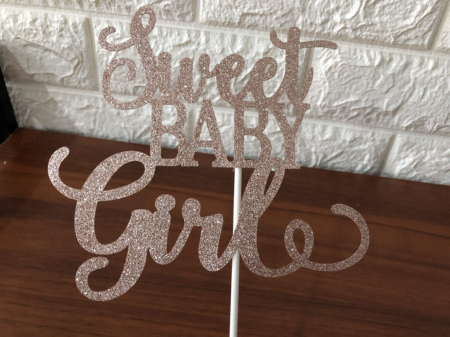 Sweet Baby Girl Cake Topper Rose Gold Glitter Baby Shower Girl Cake Topper Baby Girl Cake Topper For Baby Shower, Its A Girl Cak